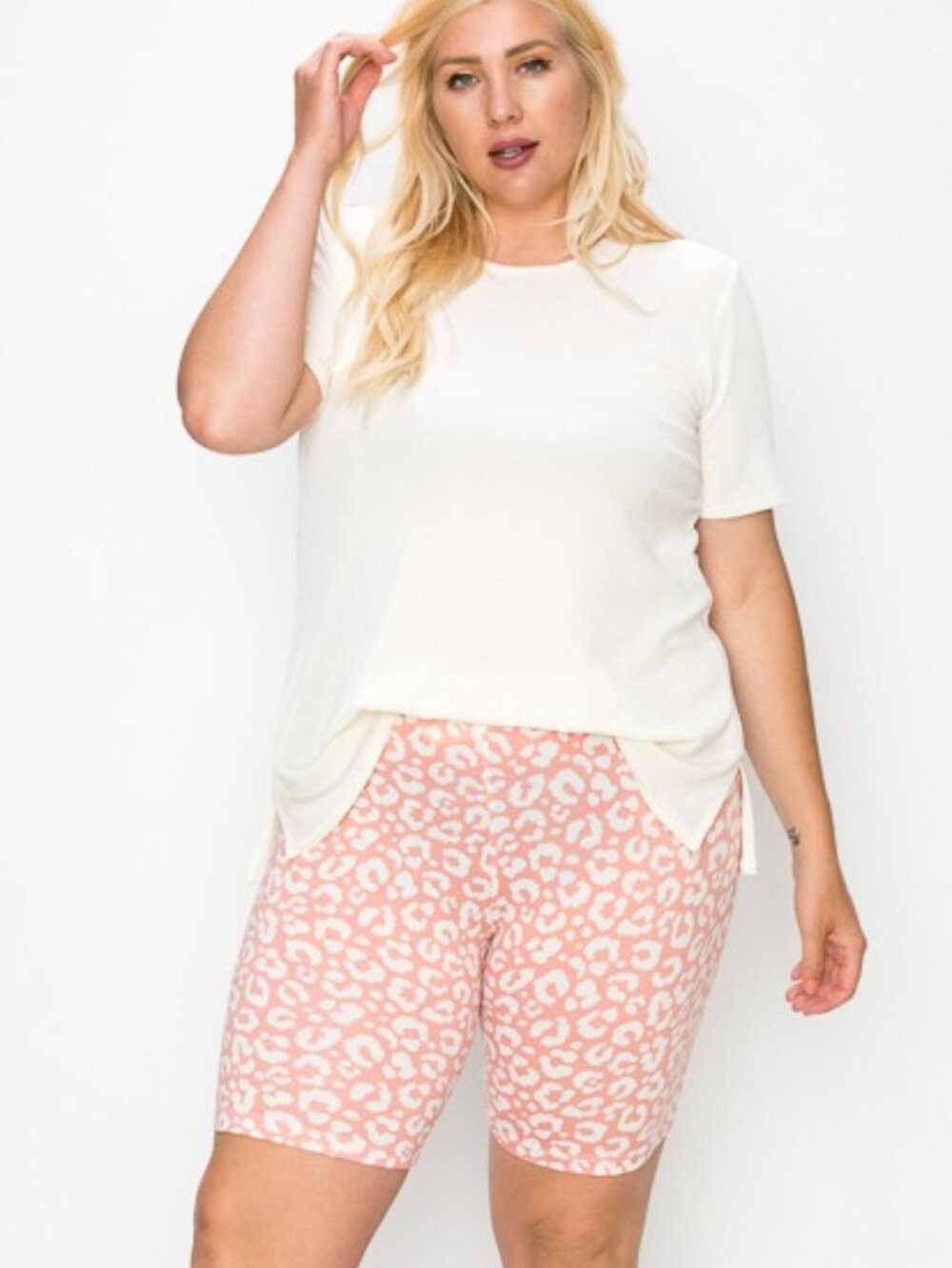 Piink Cheetah Print High Waist Biker Shorts | Moa Collection  | NWOT